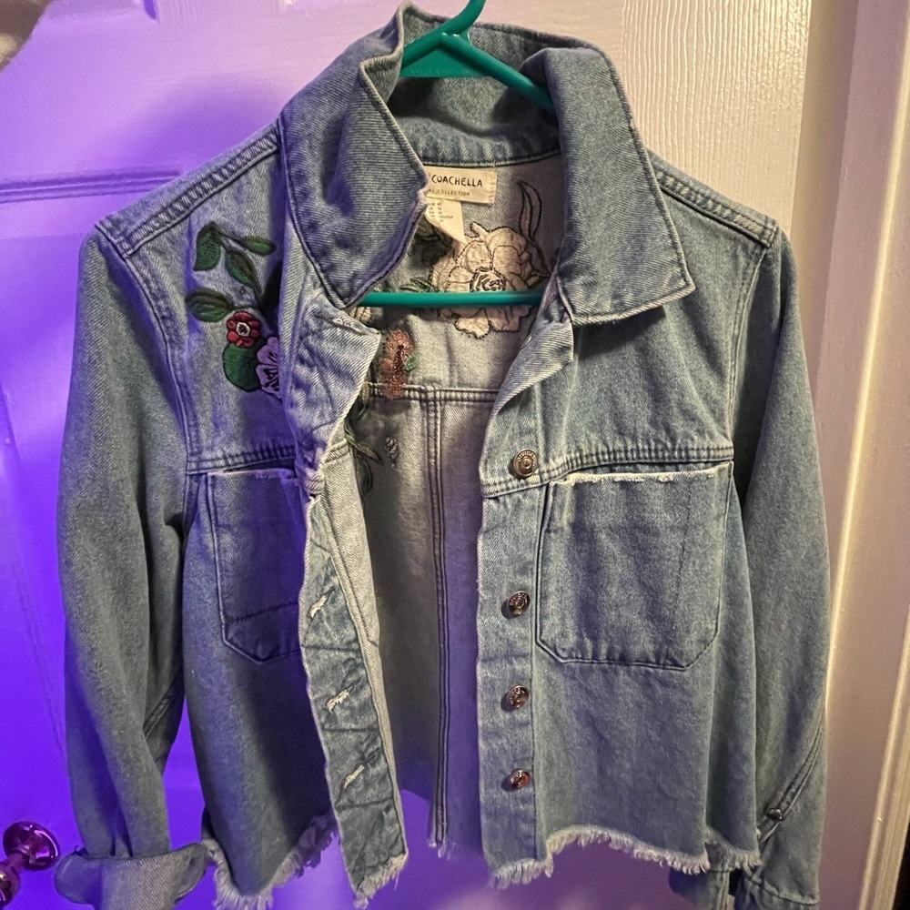 h&m coachella jean jacket S/M